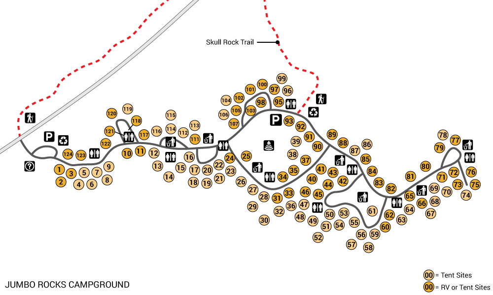 Jumbo Rocks Campground Map